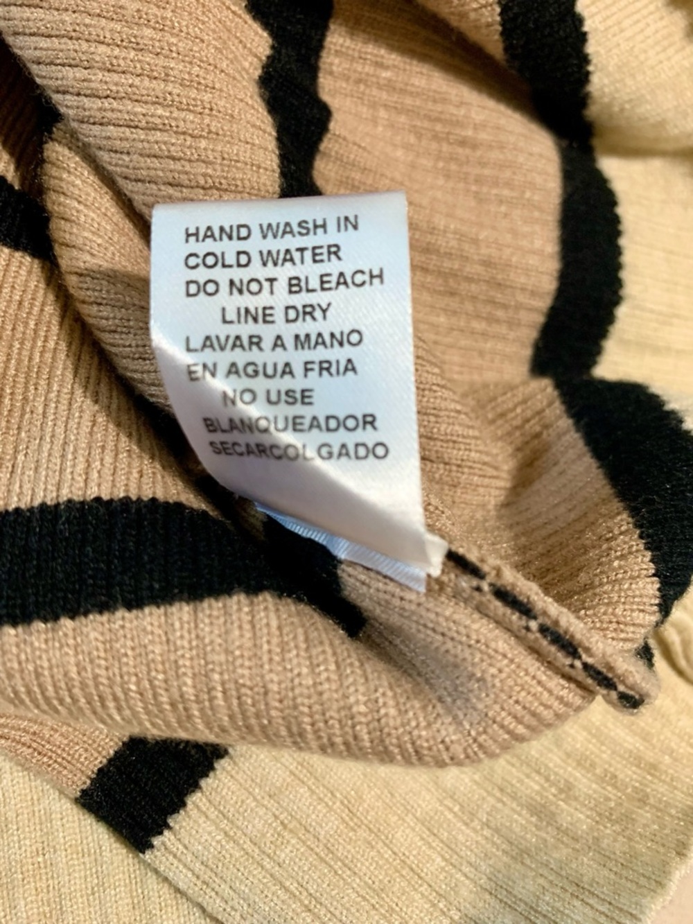 entro Cream and Black Striped Half-Zip Sweater Vest - Picture 8 of 12